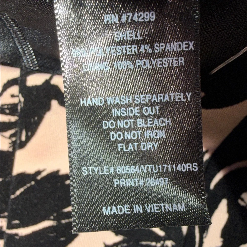 Enfocus Studio Black Floral Appliqué Fit & Flare Dress on Blush 10 NWT - Picture 9 of 12